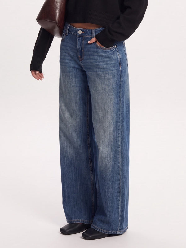 Women's Vintage Streetwear Wide-Leg Jeans