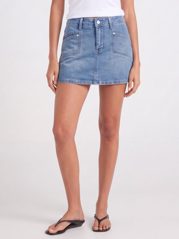 Women's Denim Mini Skort