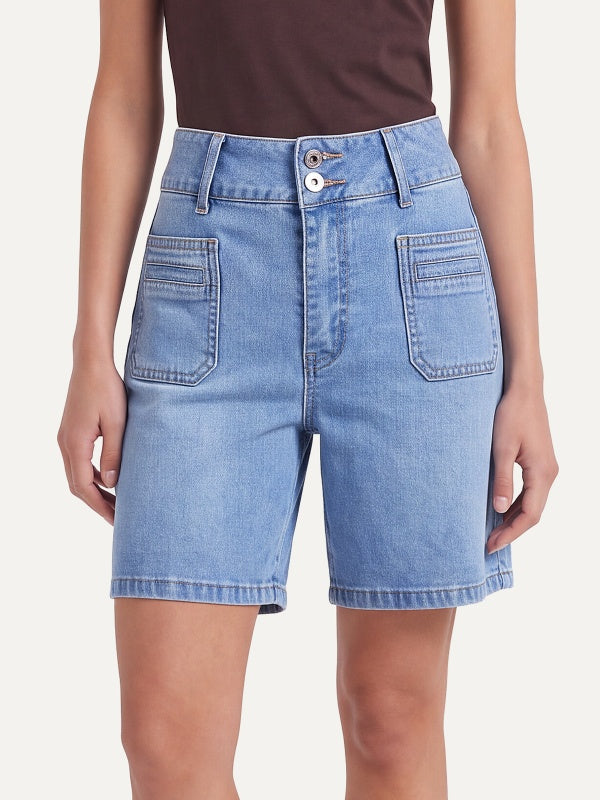 Women's Wide-Leg Denim Shorts