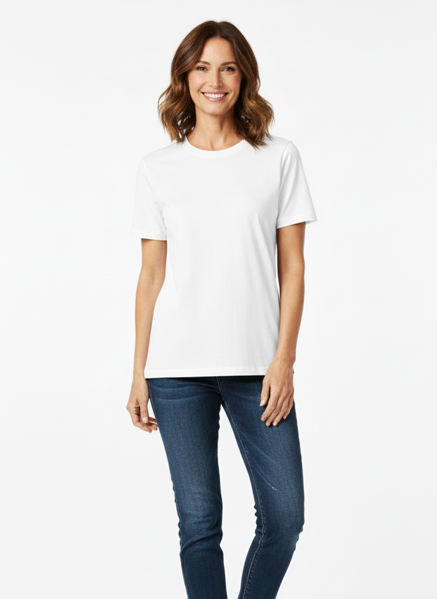 Jeanswest CloudSoft Women's Crew-Neck Tee - Australian Summer Essential S6A-52-273025