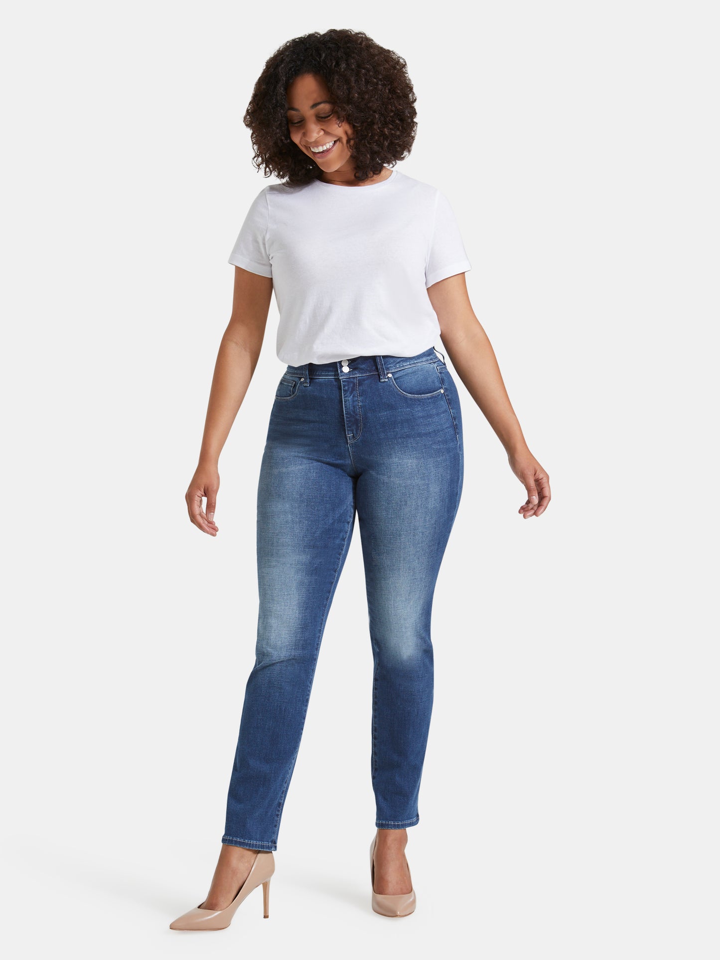Tummy Trimmer Slim Straight Jeans