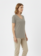 Jeanswest CloudSoft Women's V-Neck Tee - Effortless Australian Elegance S6A-52-273024