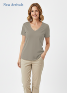 Jeanswest CloudSoft Women's V-Neck Tee - Effortless Australian Elegance S6A-52-273024