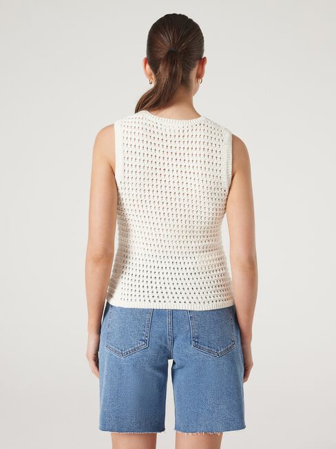 Lydia Knit Top, White, hi-res