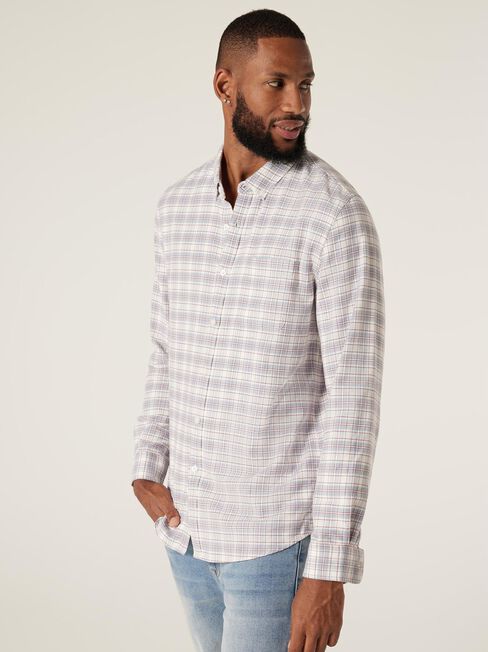 LS Harvey Oxford Check Shirt, Blue/Cream Multi, hi-res