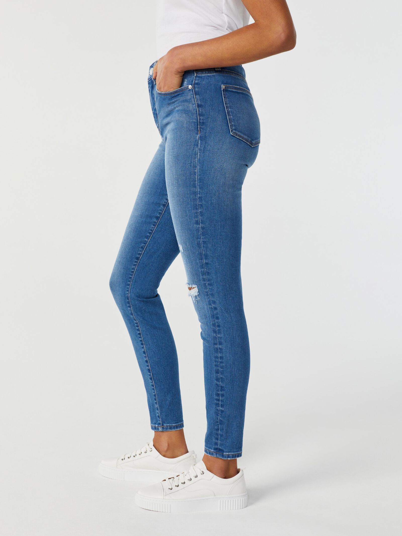 Seven high waisted skinny jeans top