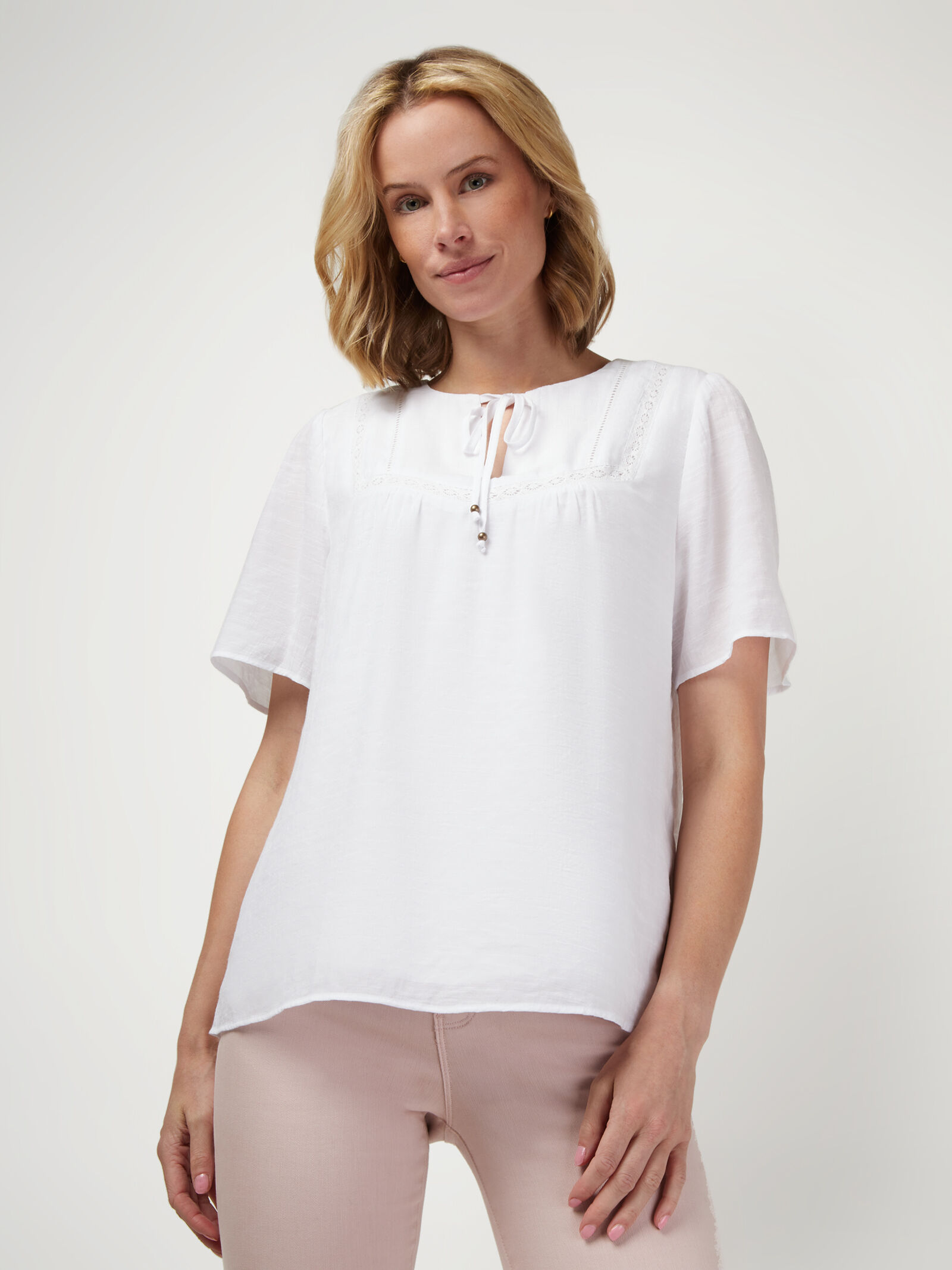 Tara Short Sleeve Peasant Blouse Jeanswest