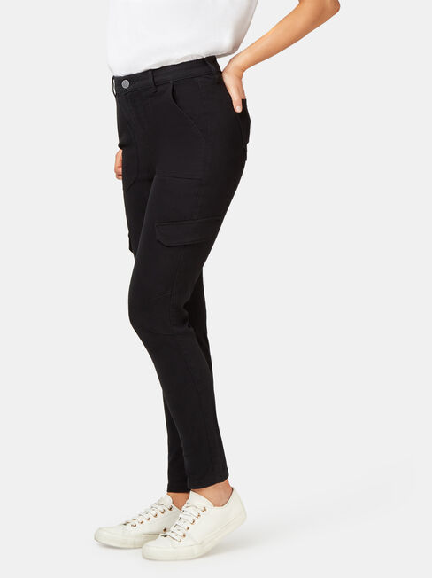 Frankie Utility Pant, Black, hi-res