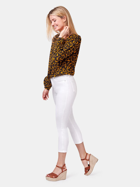Tiffany Tie Front Shirt, Black, hi-res