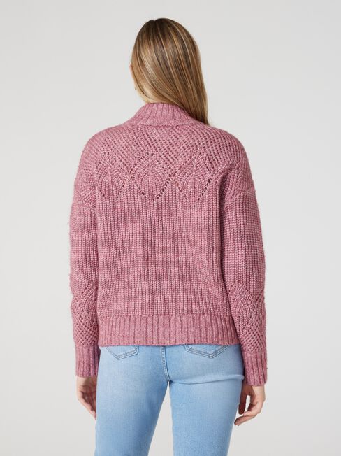 Charlie Pointelle Knit, Mauve, hi-res