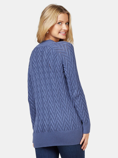 Juno Cable Knit, Blue, hi-res
