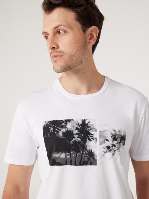 SS Ken Print Crew Tee, White, hi-res