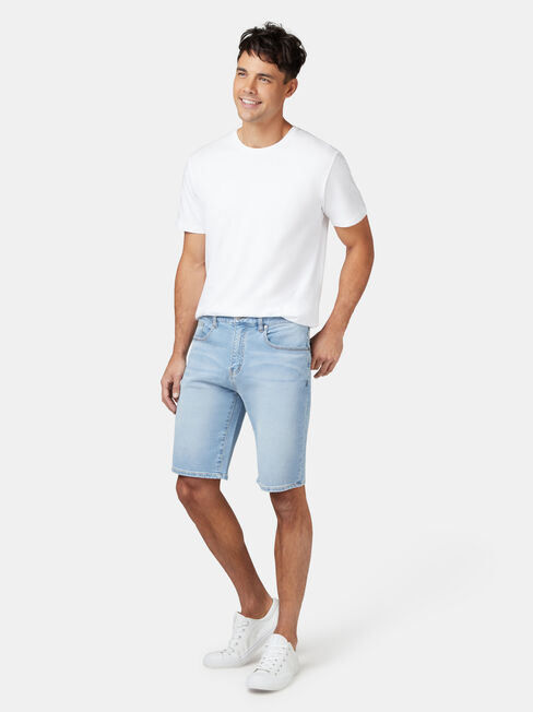 Connor Knit Denim Short Summer Blue, Blue, hi-res