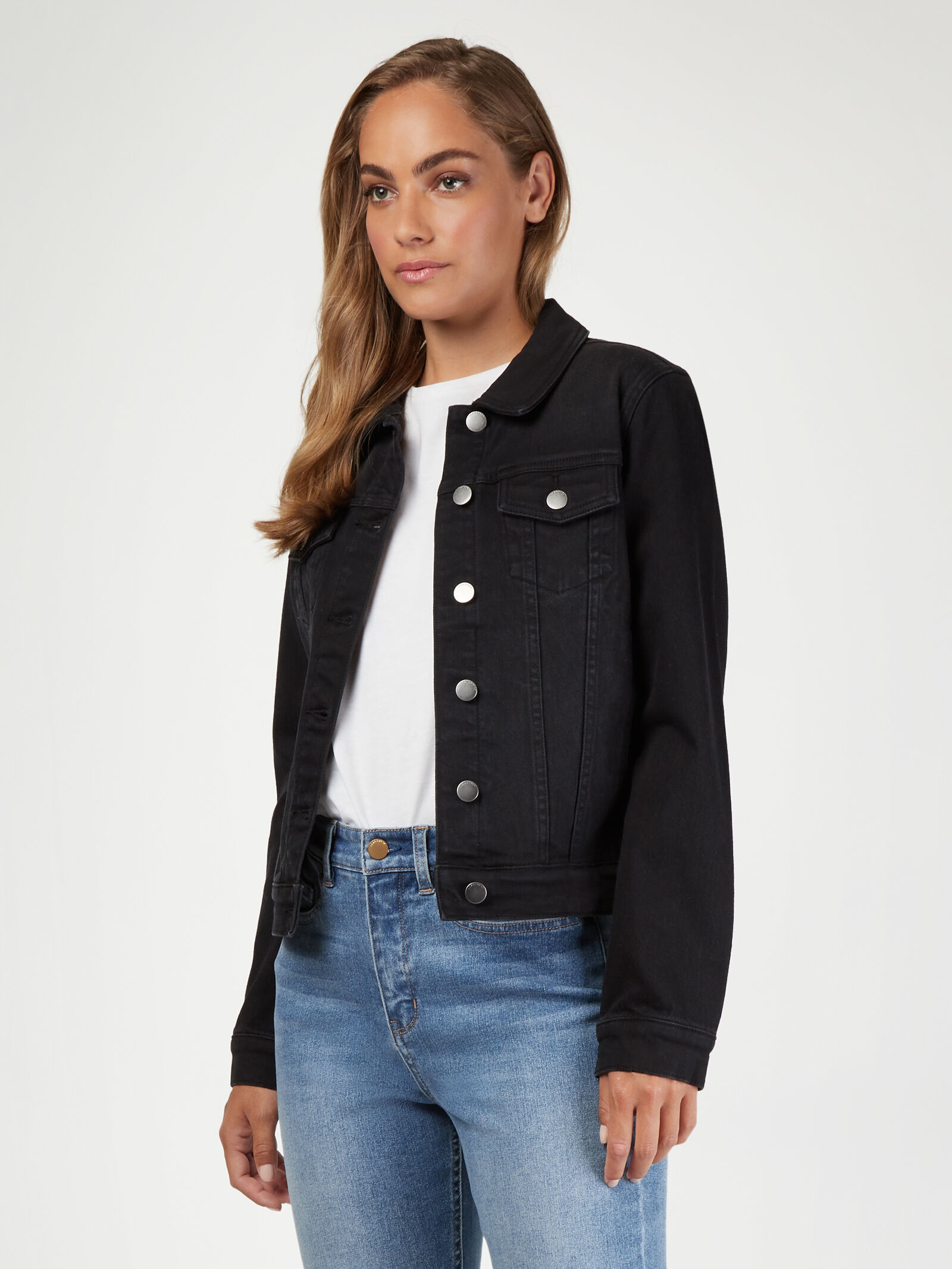 Black jeans sales jacket womens