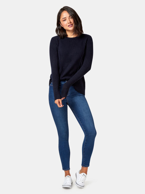 Willow High Low Pullover, Blue, hi-res
