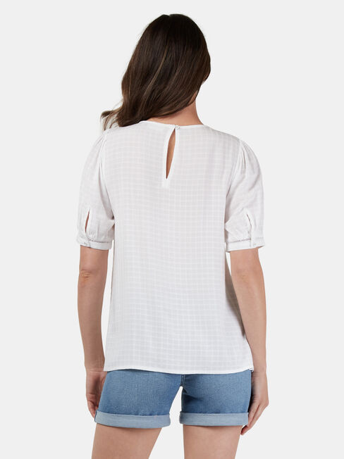 Avery Ladder Trim Top, White, hi-res