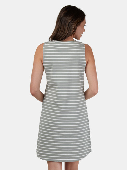 Izzy Sleeveless Jersey Dress, Green, hi-res