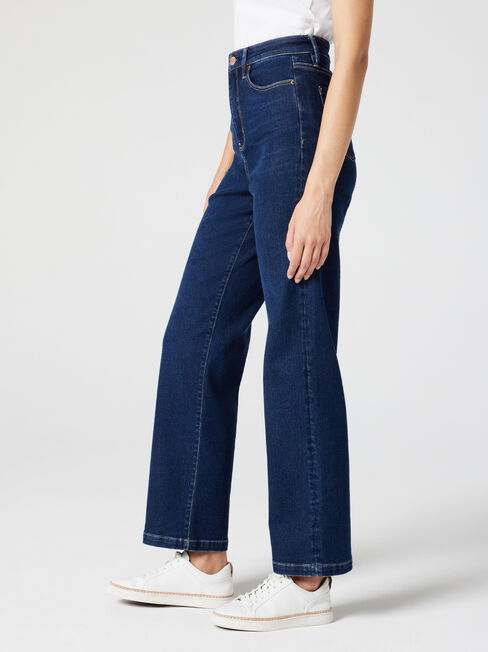 Jessie High Waisted Wide Leg Jeans, Dark Indigo, hi-res