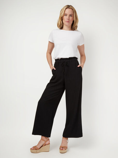 Willow Wide Leg Pant, Black, hi-res