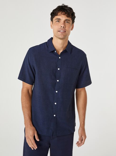 SS Wolf Textured Shirt | Jeanswest