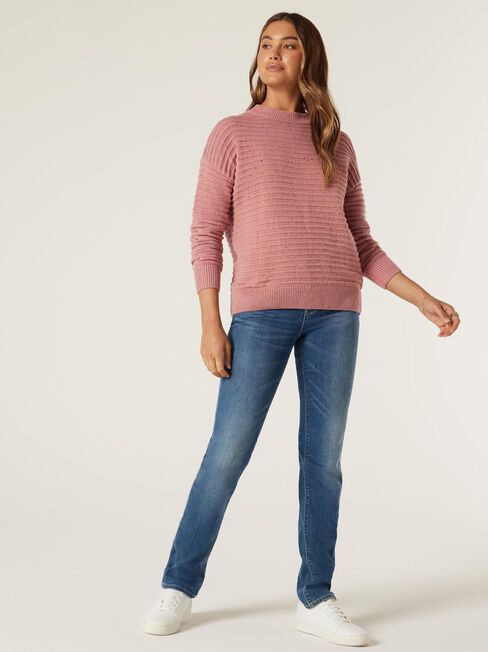 Matilda Nep Ottoman Knit, Dusty Pink, hi-res