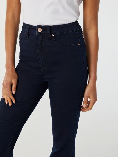 Helen High Waisted Flare Jeans, Dark Indigo, hi-res