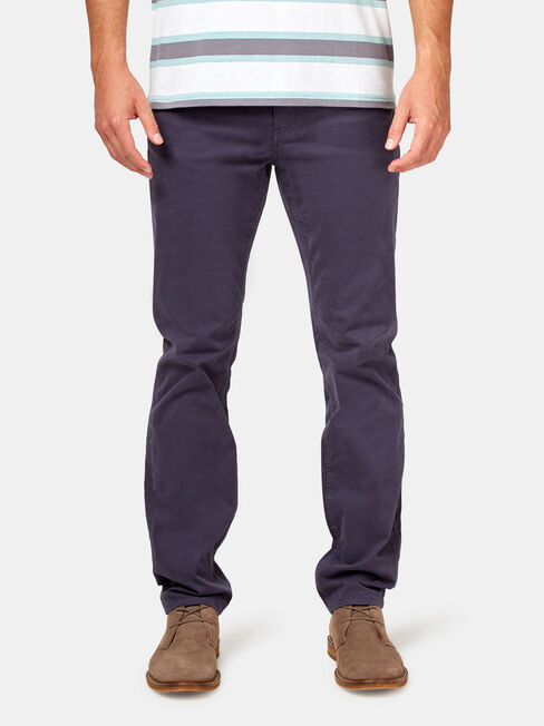 Slim Straight Jeans Navy, Coloured, hi-res