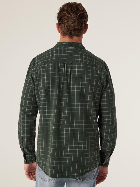 Jeremy Brushed Long Sleeve Shirt, Green Multi, hi-res