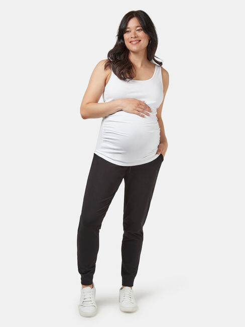 Louisa Drop Crotch Jersey Pant, Black, hi-res