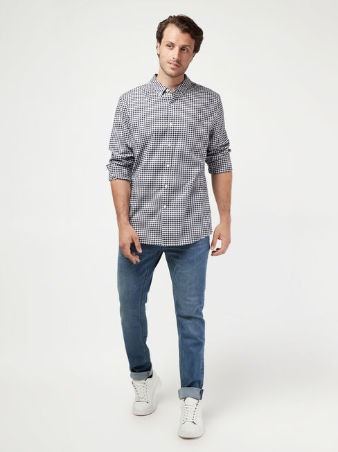 LS Vance Oxford Check Shirt, Blue, hi-res