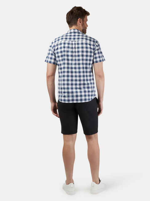 Winston Short Sleeve Check Shirt, Blue, hi-res