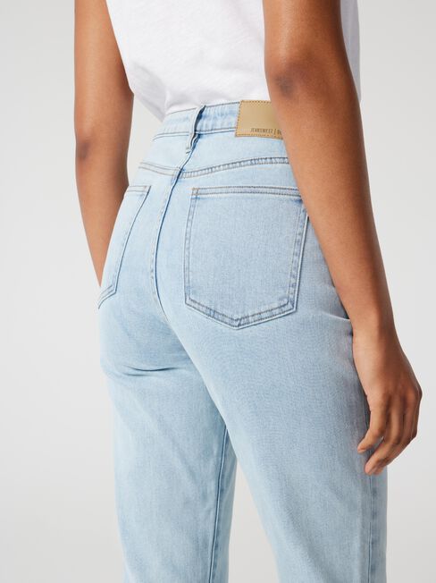 Naomi Mid Waisted Straight jeans, Faded Blue, hi-res