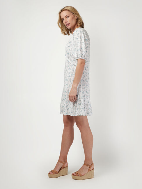 Sonia V Neck Dress, Floral, hi-res