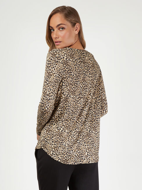 Maddie Soft Touch Curve Hem Pullover, Print, hi-res