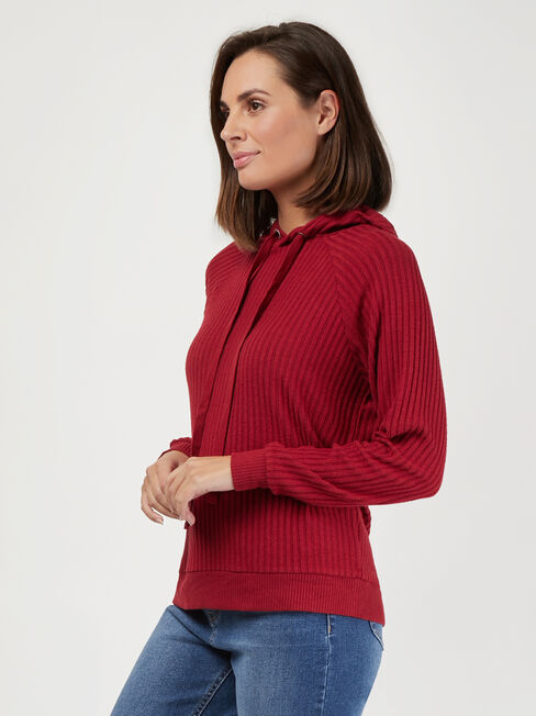 Khloe Soft Touch Hoodie, Red, hi-res