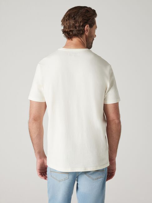 Short Sleeve North Shore Print Crew Tee, White, hi-res