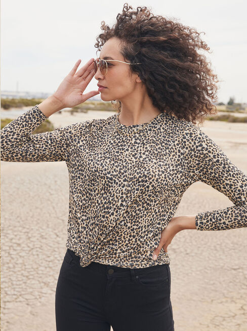 Maddie Soft Touch Curve Hem Pullover, Print, hi-res