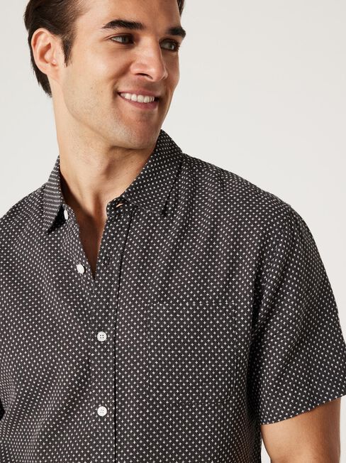 SS Jerry Textured Shirt, Charcoal, hi-res