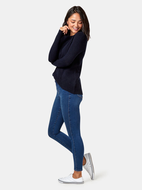 Willow High Low Pullover, Blue, hi-res