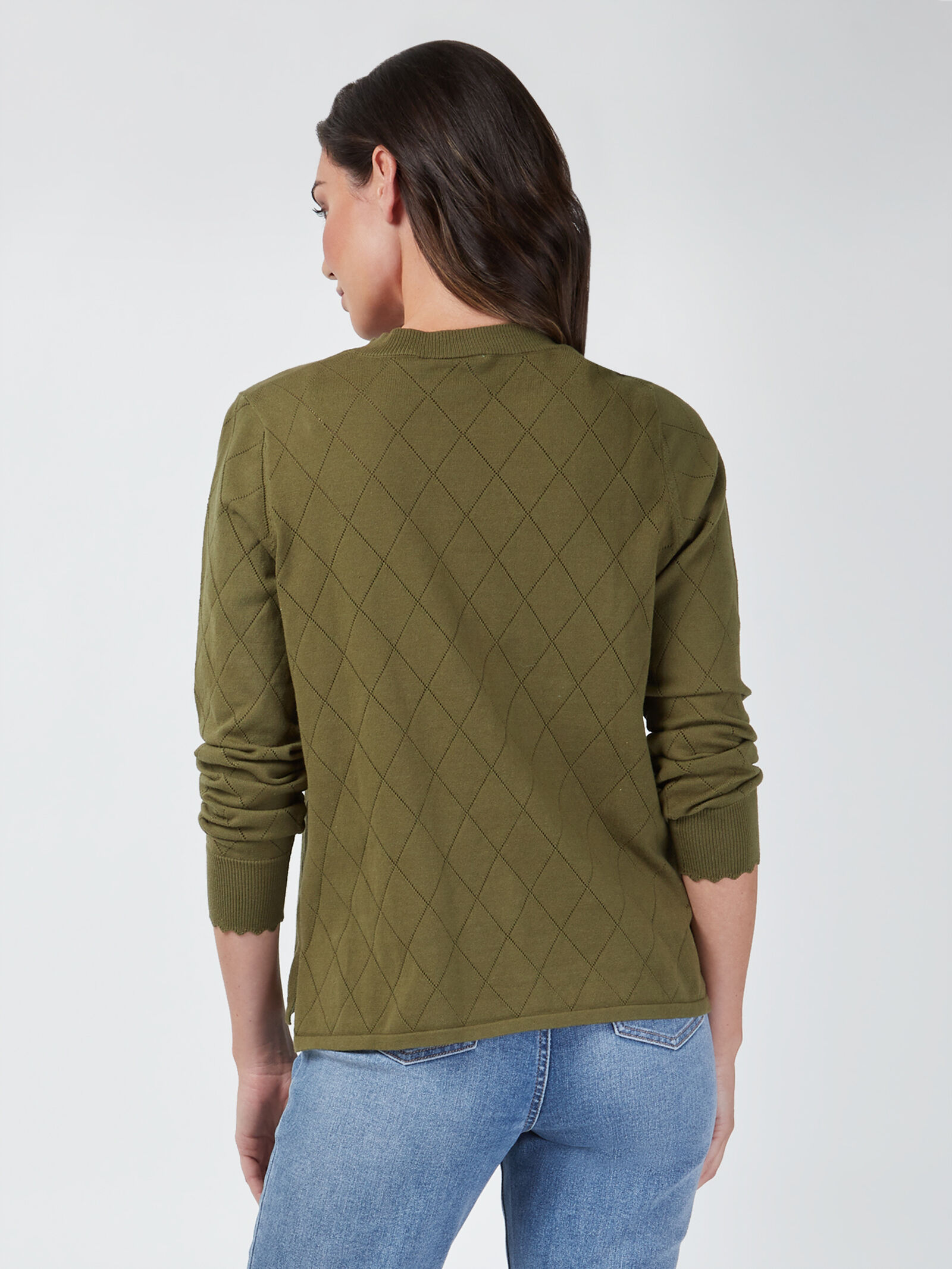 Pointelle pullover clearance