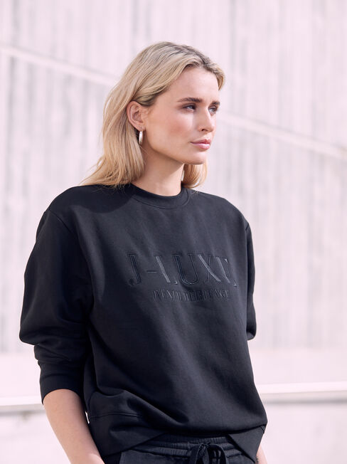 J-Luxe Sweat, Black, hi-res