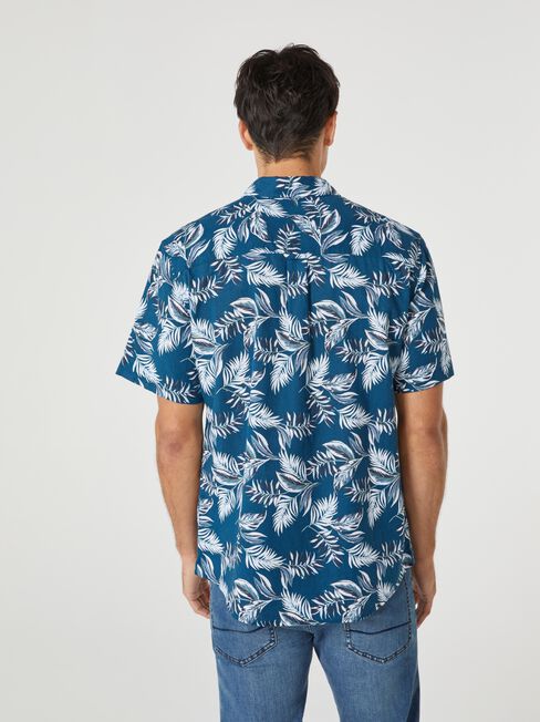 SS Asher Print Shirt, Grey, hi-res