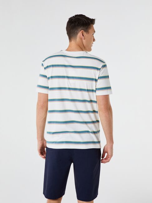 SS Jeremy Stripe Crew Tee, Blue Stripe, hi-res