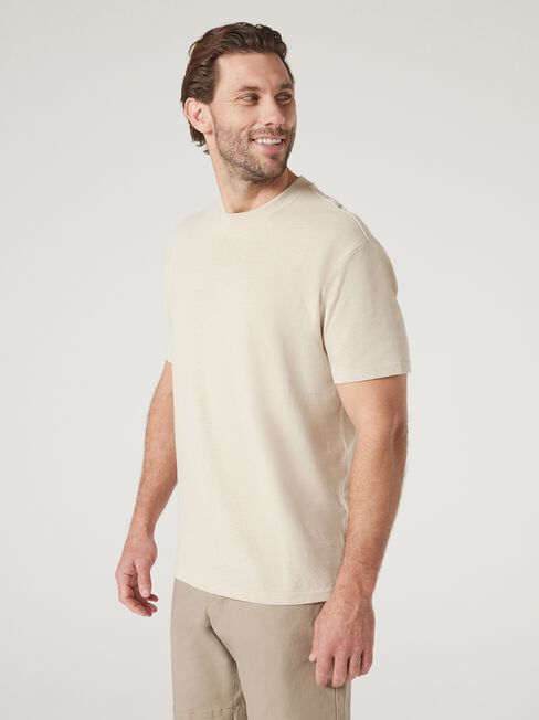 Beau Relaxed Crew Tee, Brown, hi-res