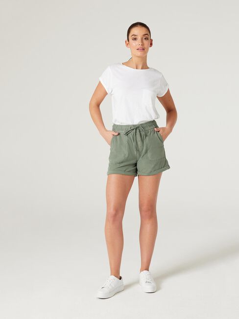 Elly Luxe Short, sage, hi-res