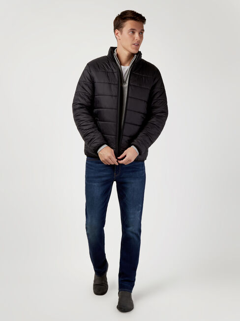 Cutler Puffer Jacket, Black, hi-res