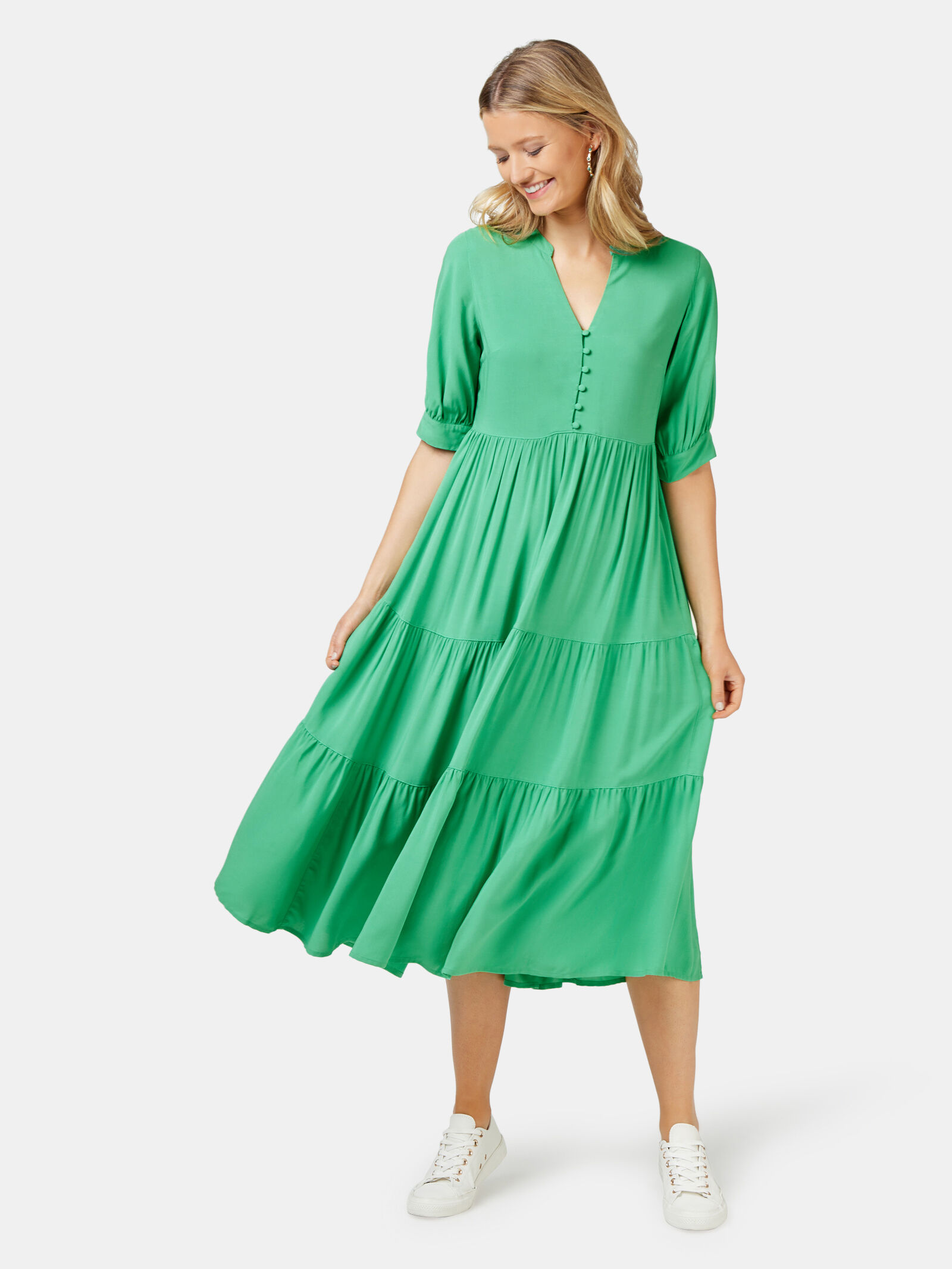 Green western new arrivals dress
