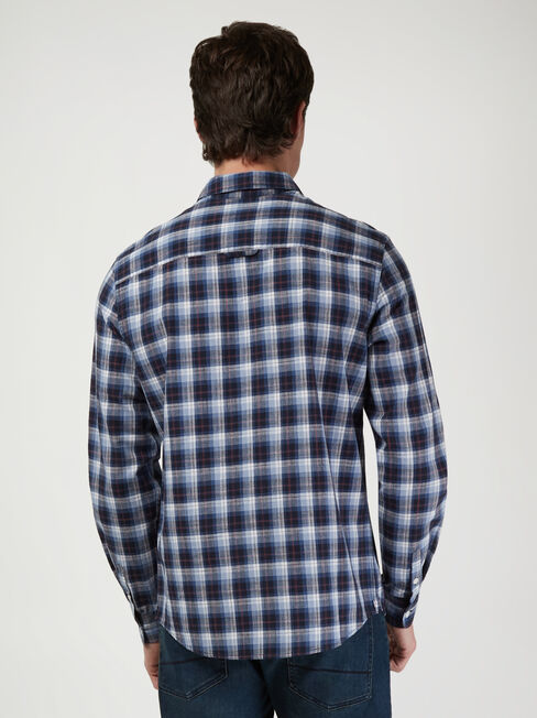 LS Ryan Check Shirt, Blue, hi-res