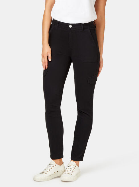 Frankie Utility Pant, Black, hi-res