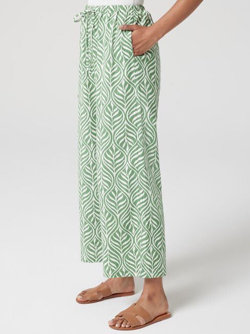 Tillie Wide Leg Pant, Green, hi-res